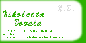 nikoletta dovala business card